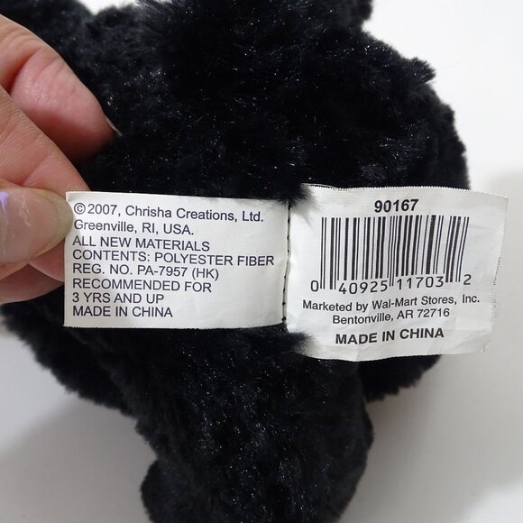 Chrisha Playful Plush Black Monkey Stuffed Animal With Red Sunglasses Whistles - Picture 7 of 8